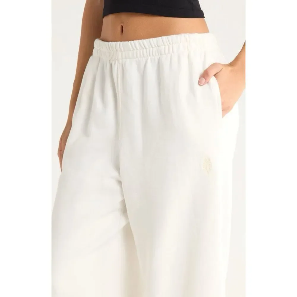 Free People Movement NWT All Star Oversize Slouchy Logo Graphic Jogger Pants Ivo - Picture 4 of 9